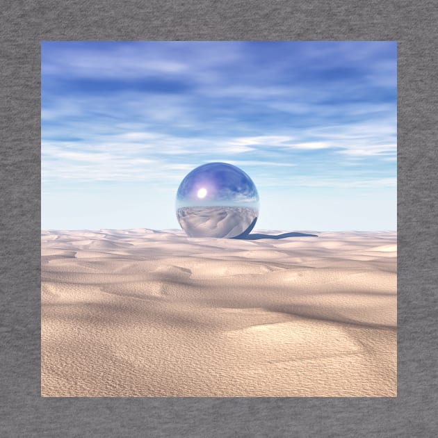 Mysterious Sphere in Desert by perkinsdesigns